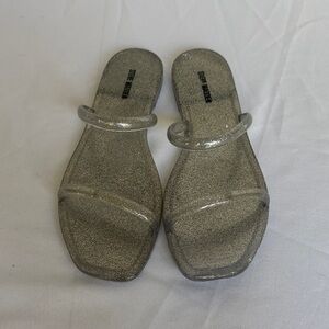 Steve Madden Glittery Silver Sandals